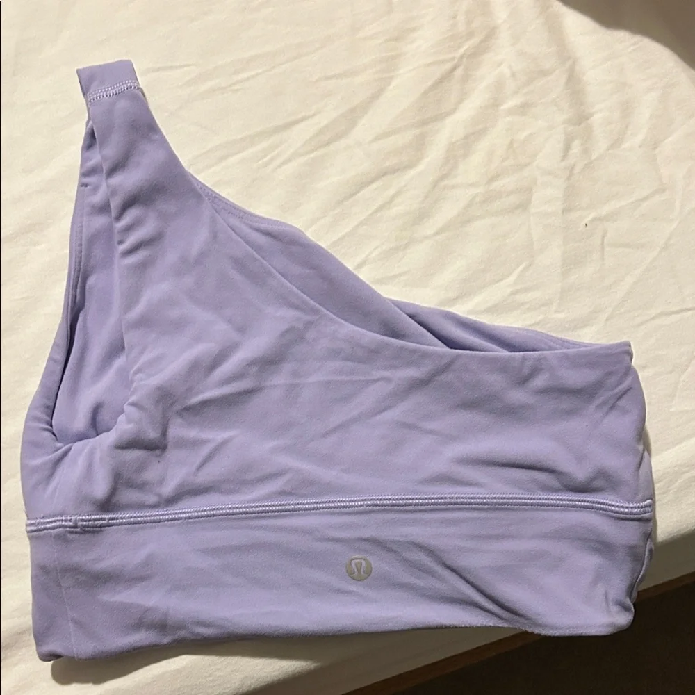 lululemon athletica One-Shoulder Sports Bra in Light Lavender - Picture 2 of 4